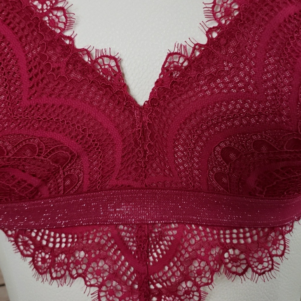 Raspberry Free People Bralette - Picture 4 of 4
